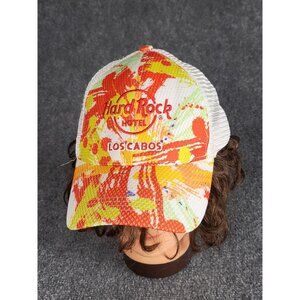 Hard Rock Hotel Los Cabos Snapback Hat Abstract Design Paint Splatter Cap Summer